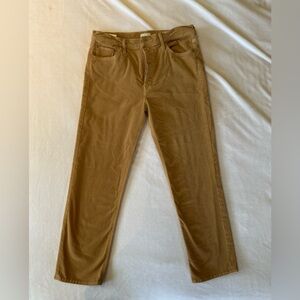 Mother denim - women’s 31 - caramel colored fine wale corduroy pants